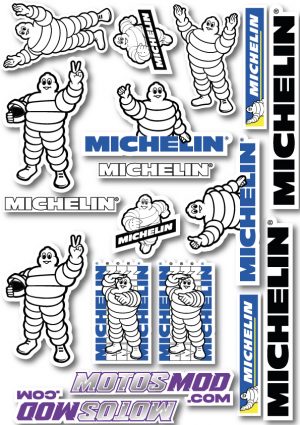 Kit de 18 Stickers «MICHELIN» A4