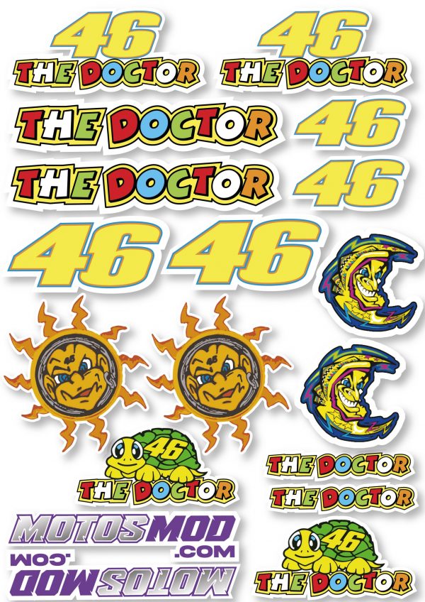 Kit de Pegatinas “46 THE DOCTOR” – Tamaño A4