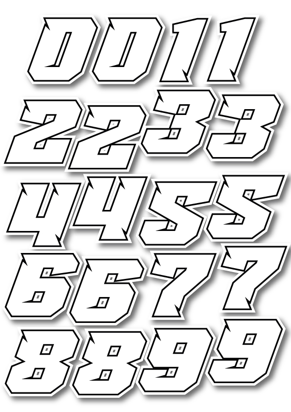 pegatinas numeros casco 0 1 2 3 4 5 6 7 8 9 pegatinas stickers adhesivos vinilo calcomania racing moto
